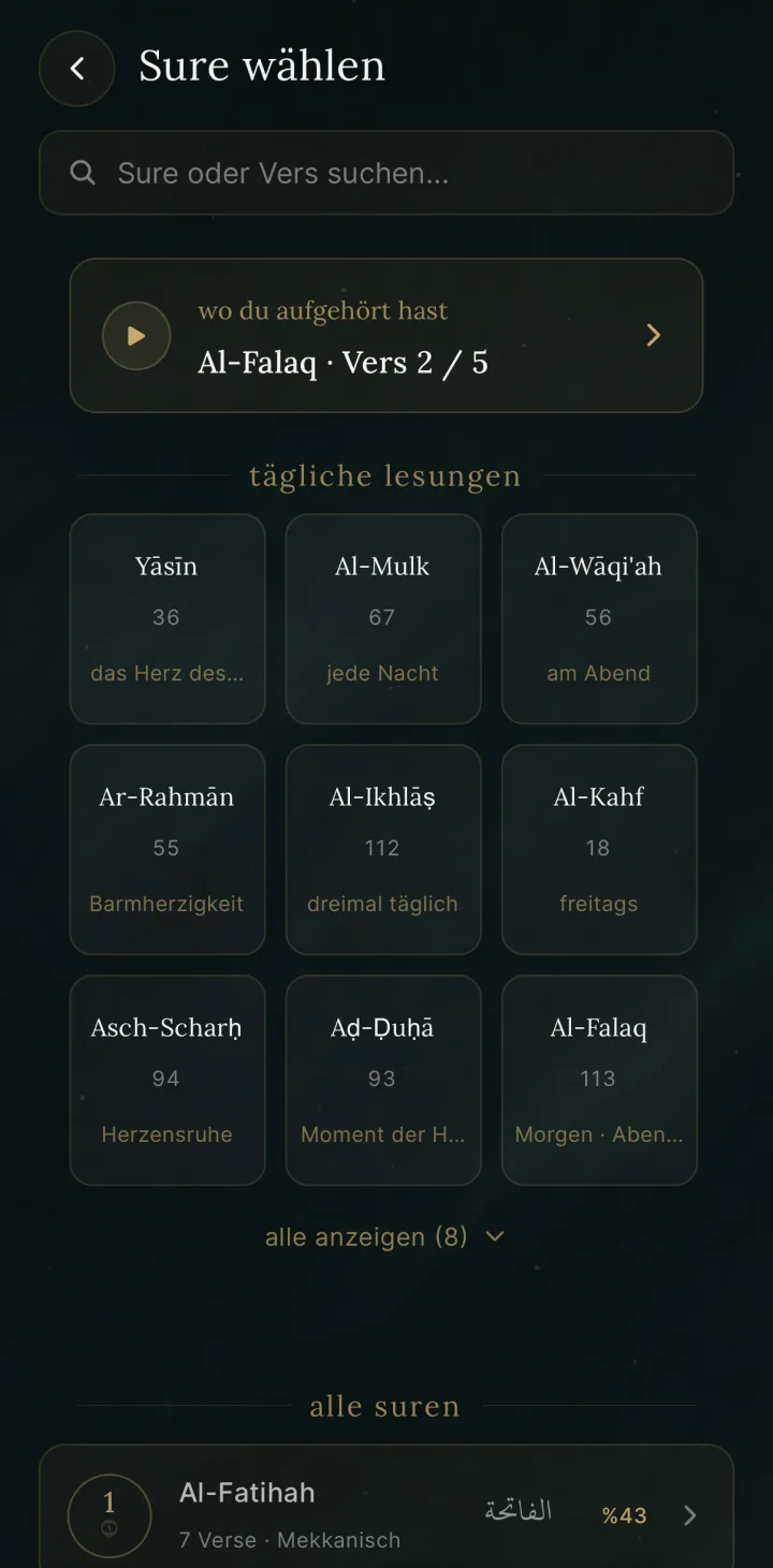 HUSHU — Koran lesen
