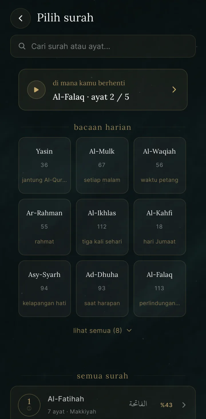 HUSHU — Baca al-Quran