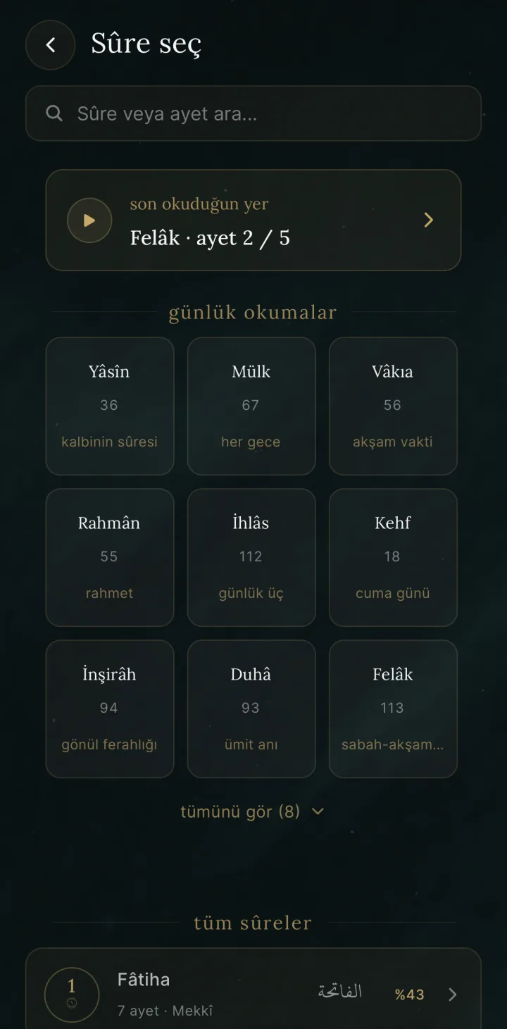 HUSHU — Kur’an oku