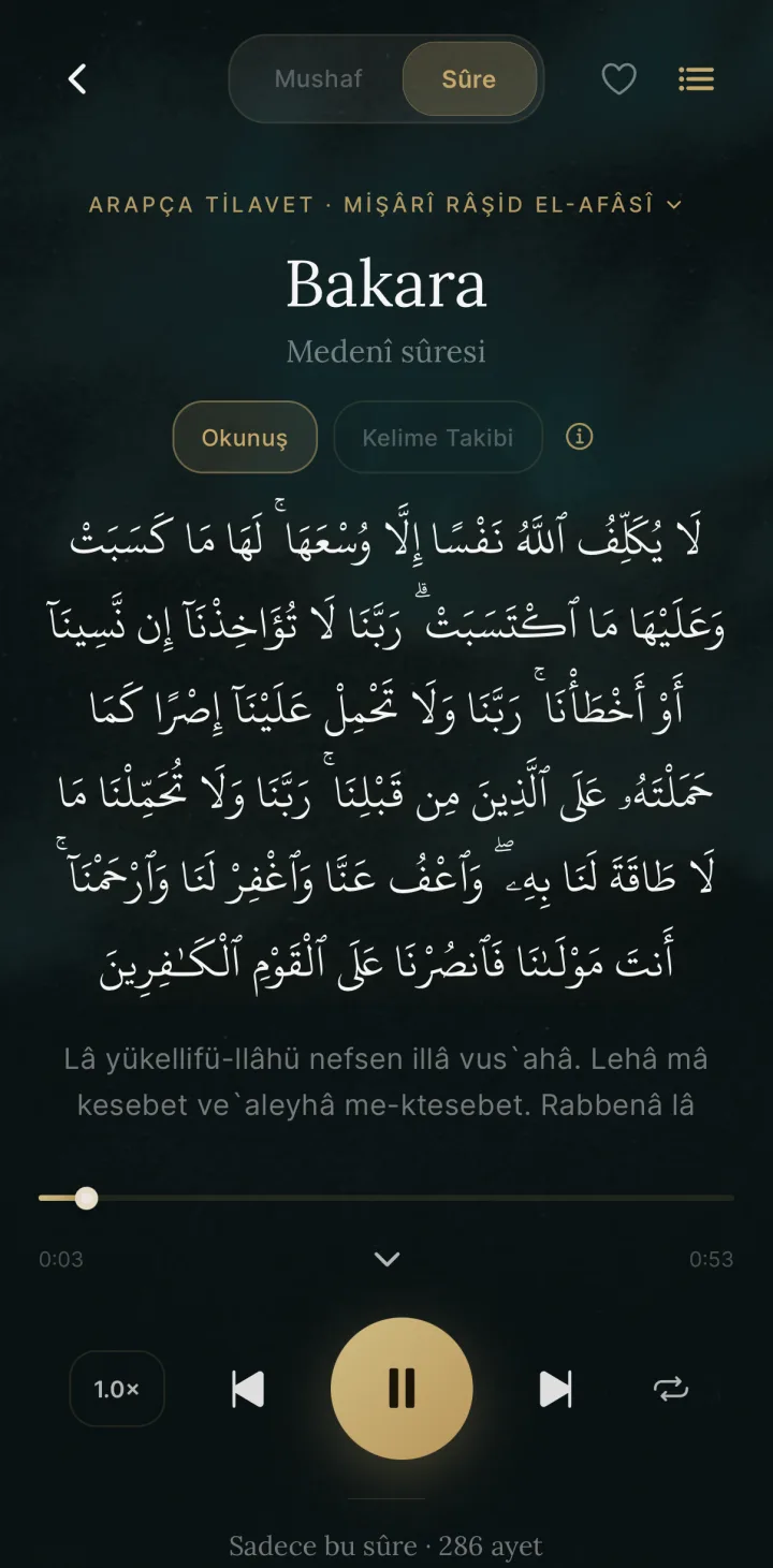 HUSHU — Tilavet