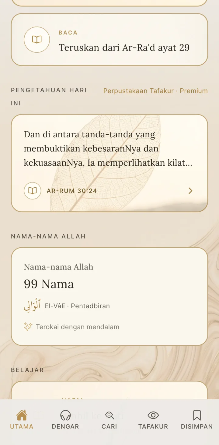 HUSHU — Tadabbur