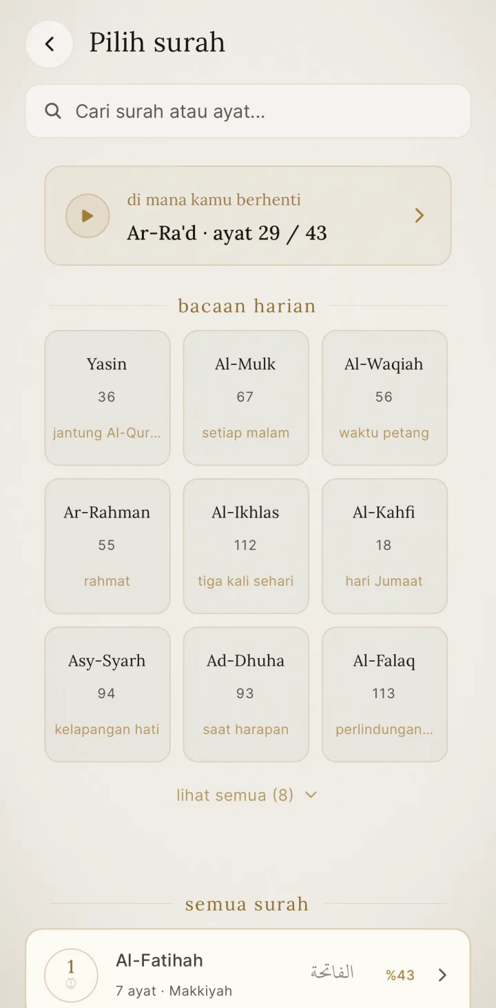 HUSHU — Baca al-Quran