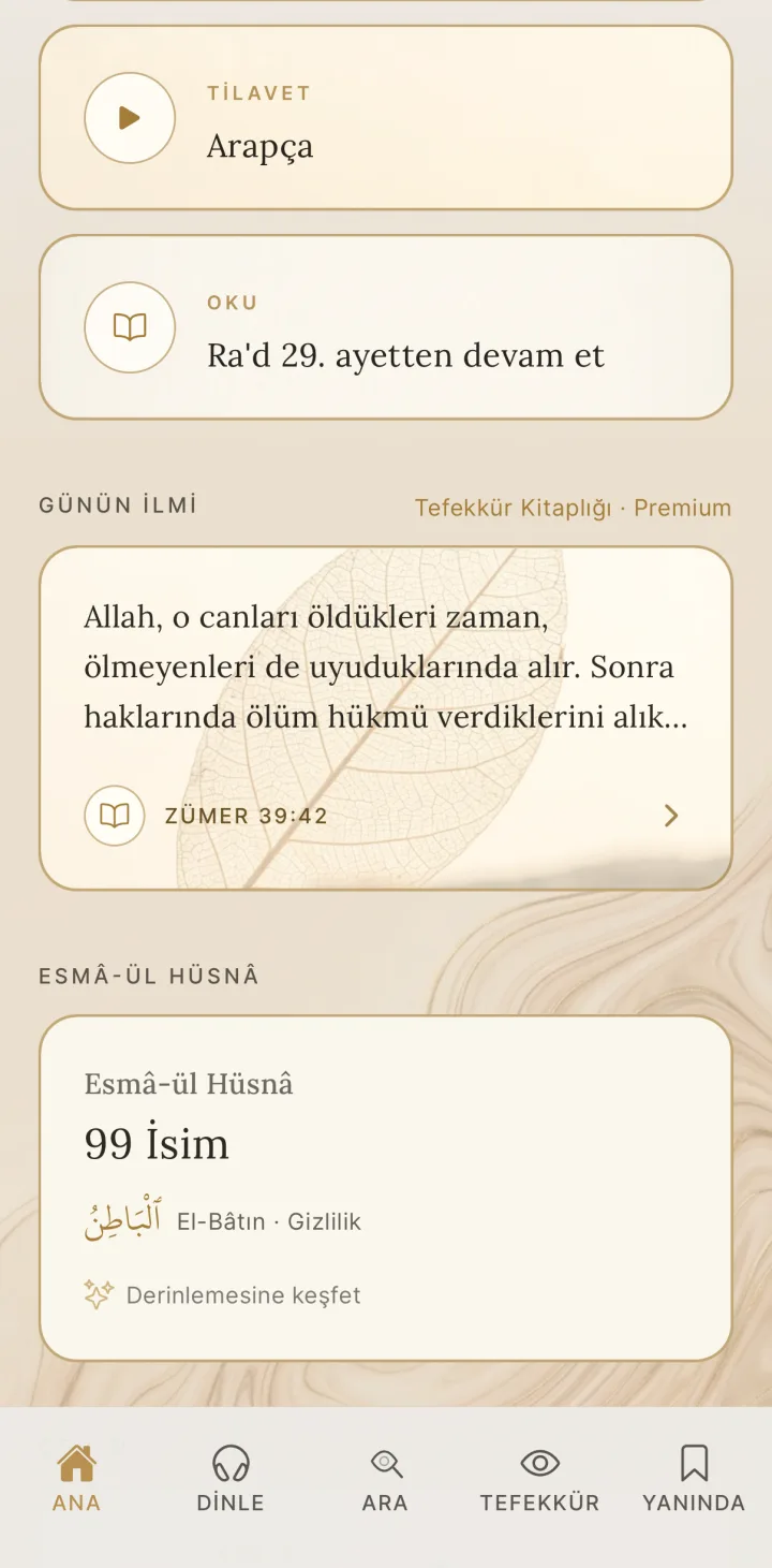 HUSHU — Tefekkür